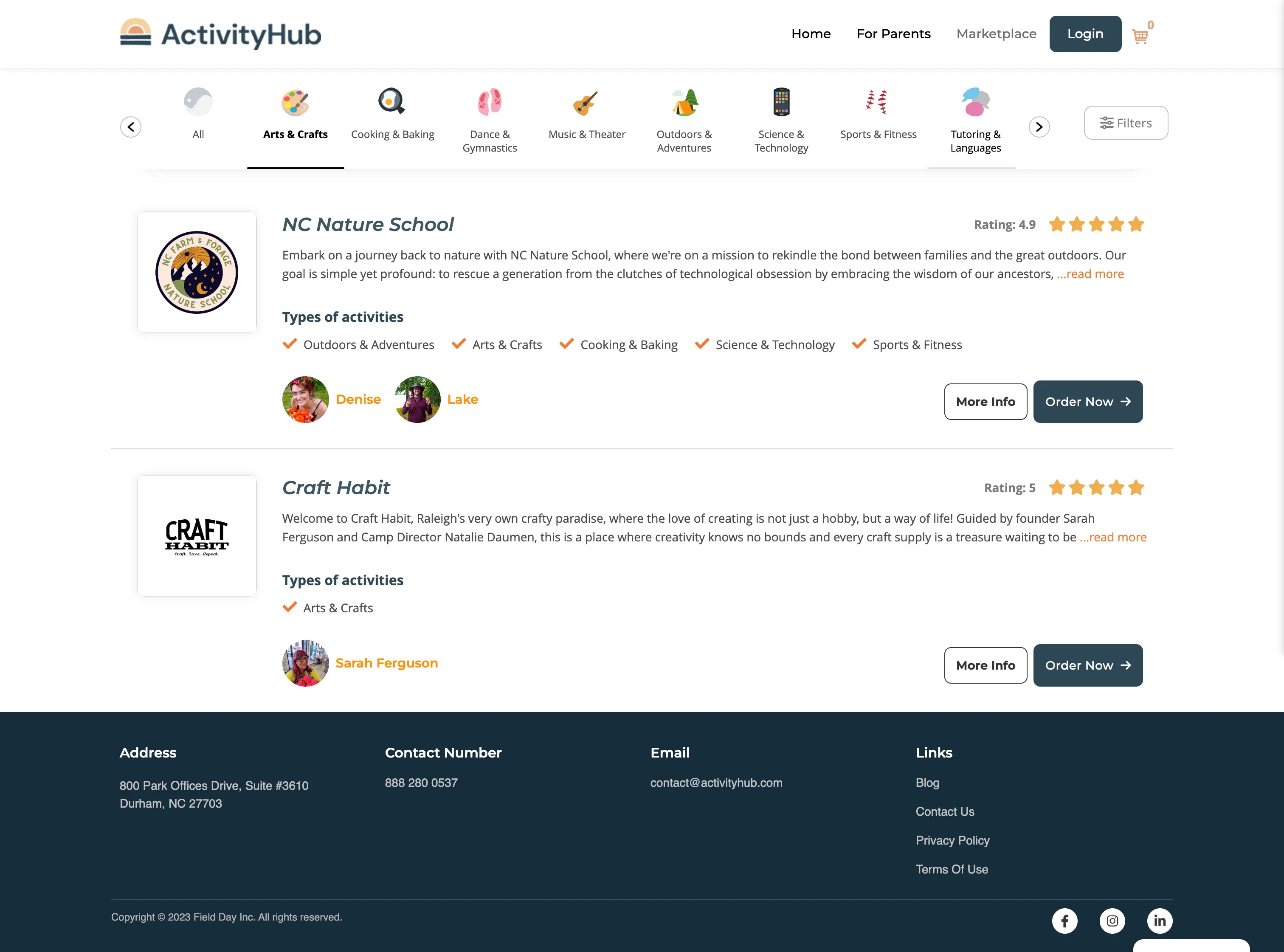 ActivityHub booking experience