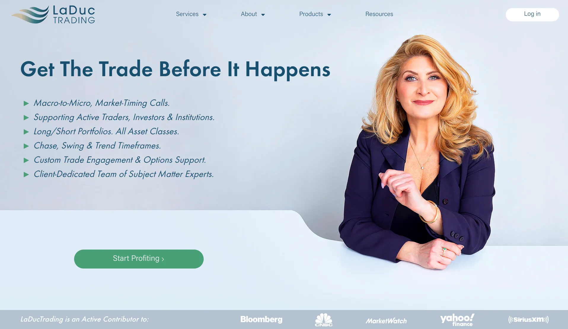 LaDucTrading platform interface