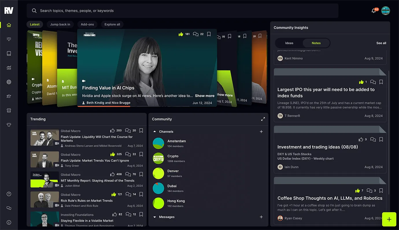 RealVision platform interface